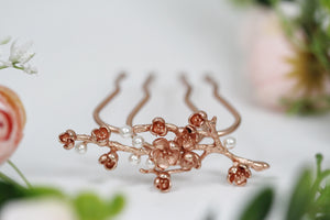 Blossoming Pearl Field Floral Hair Prong