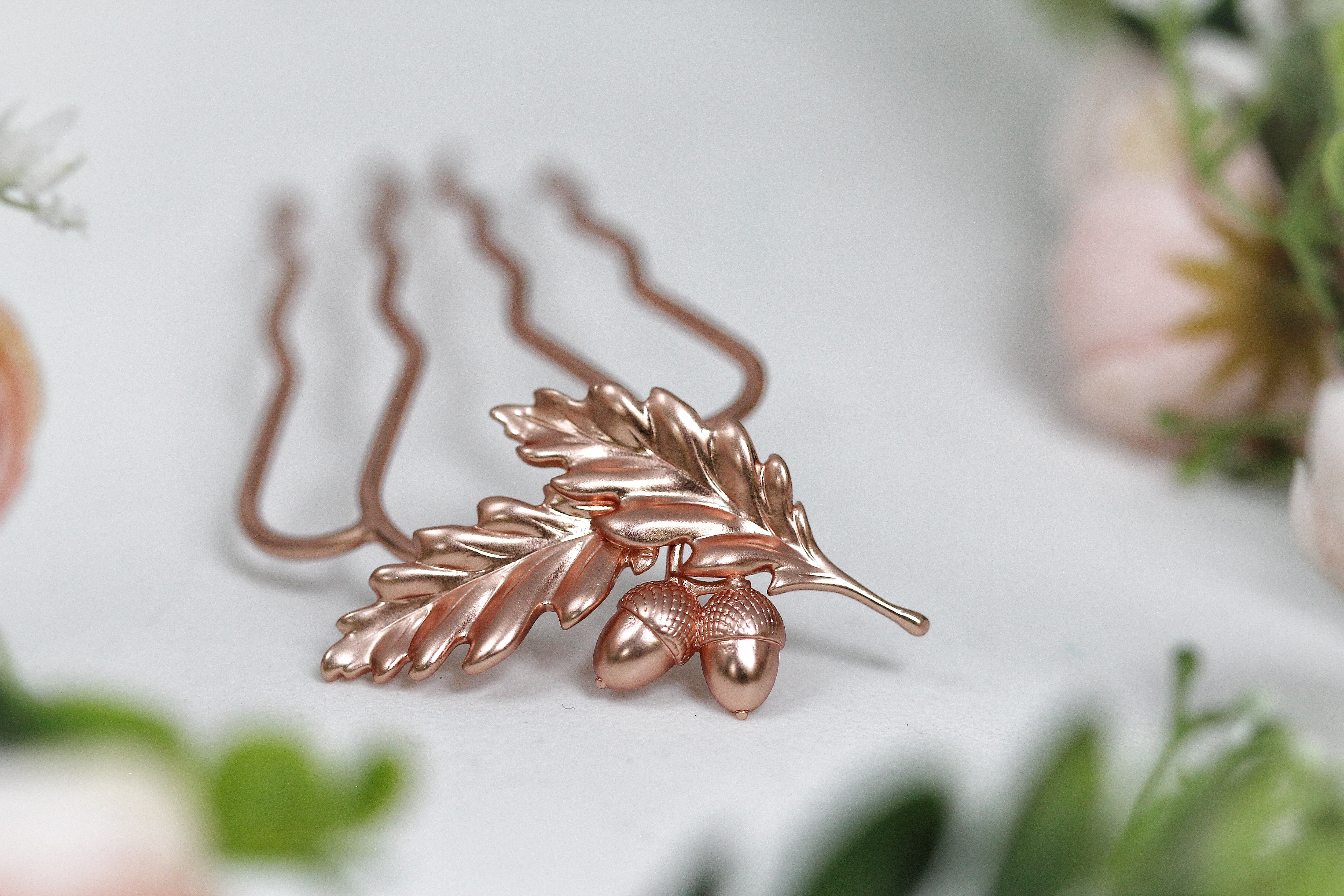 Acorn & Oak Leaves Hair Prong