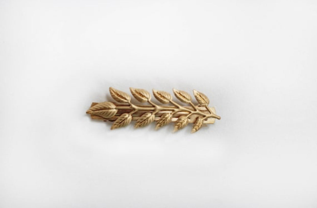 Olive Leaves Barrette- Discounted Version