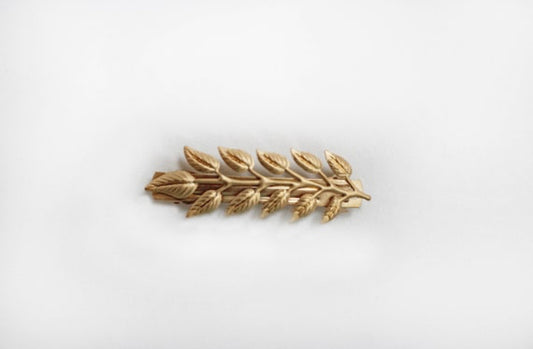 Antique Olive Leaves Barrette