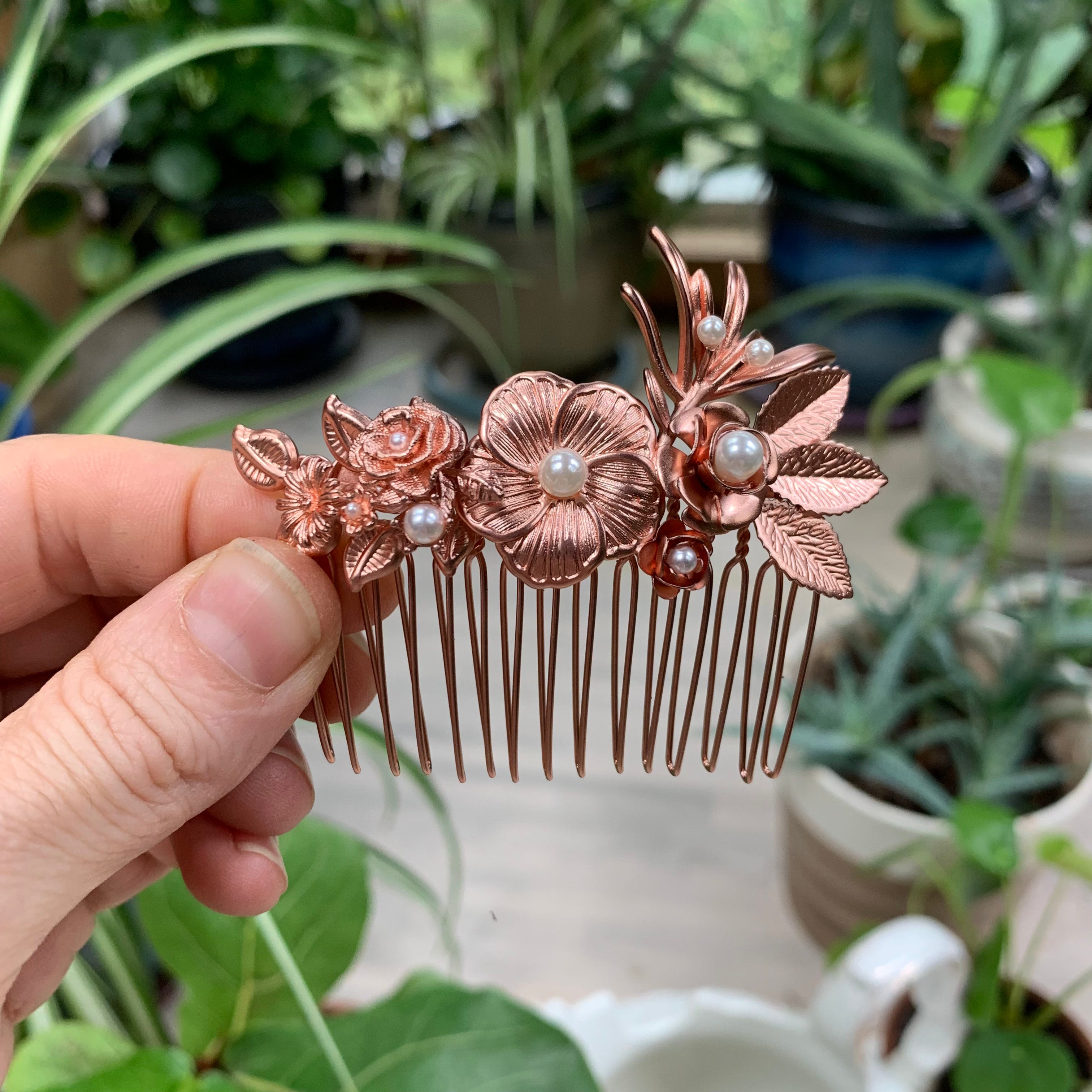 Field of Roses Hair Comb