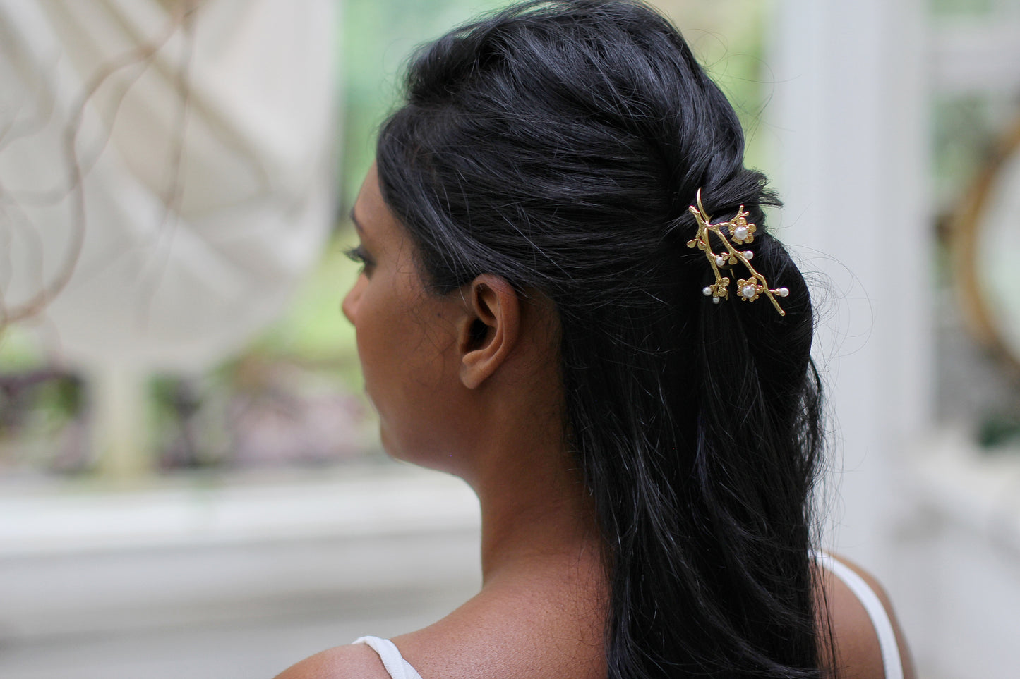 Royal Sakura / Cherry Blossom Branch Hair Prong