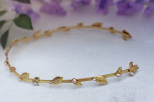 Full Bloom Field Crystals & Pearls Goddess Crown