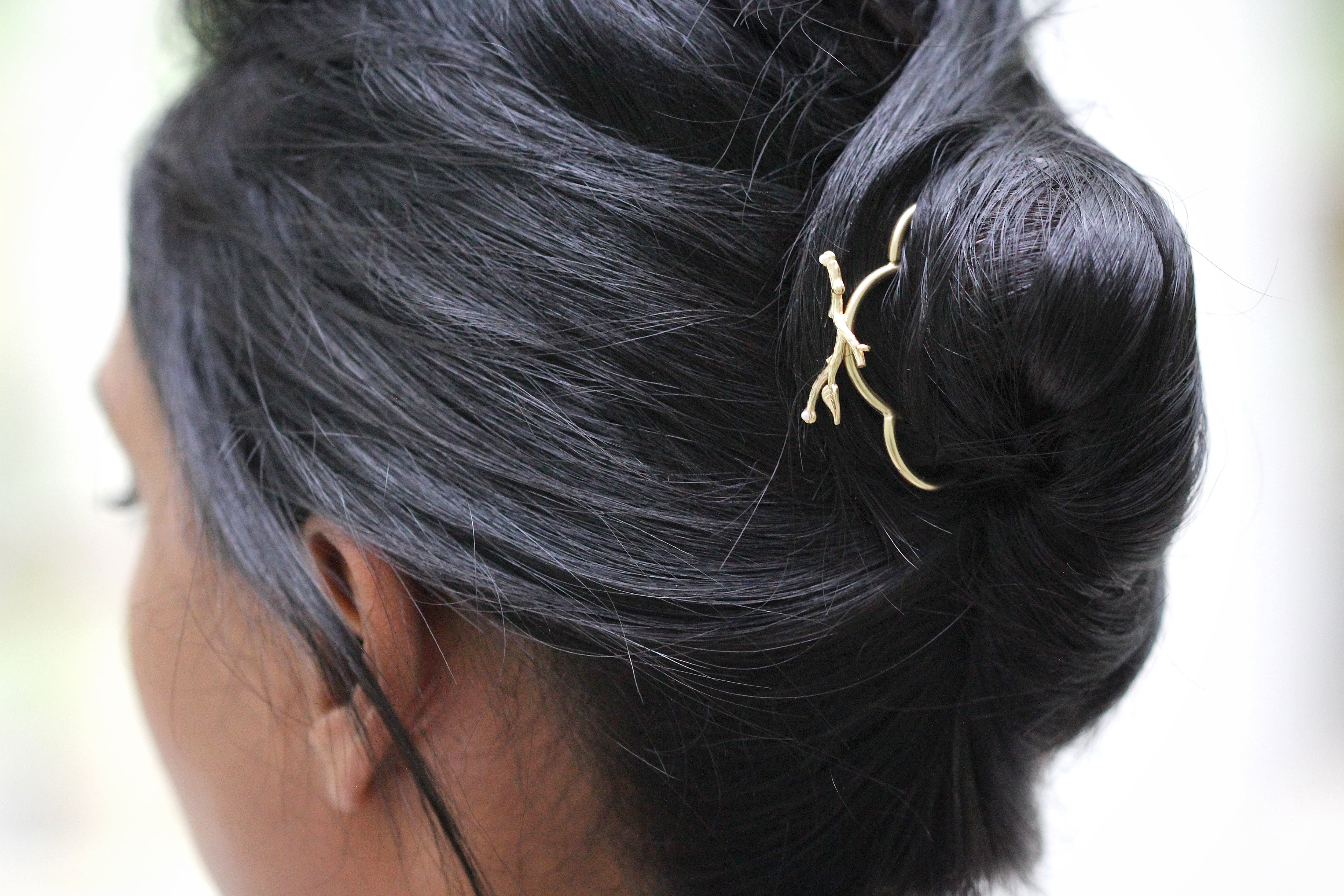 Tiny Branch & Seed Pearls Hair Prong