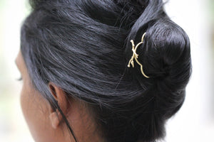 Tiny Branch & Seed Pearls Hair Prong