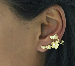 The Butterfly and the Ladybug Ear Cuff