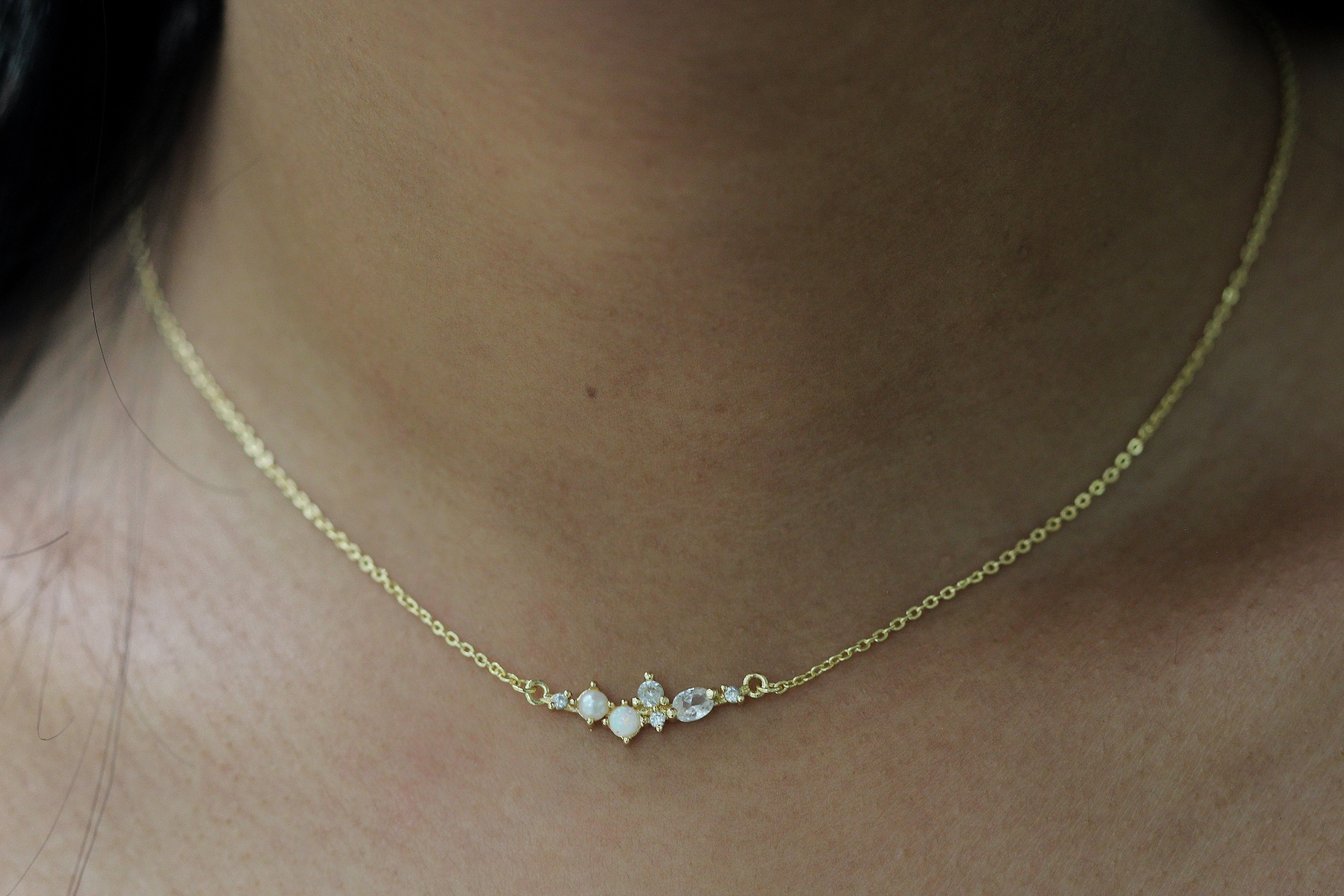 Preorder*** Crystals, Opal & Pearls Necklace