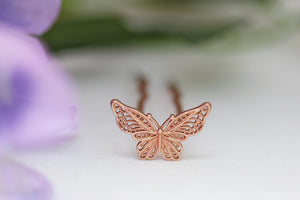 Little Filigree Butterfly Hair Prong