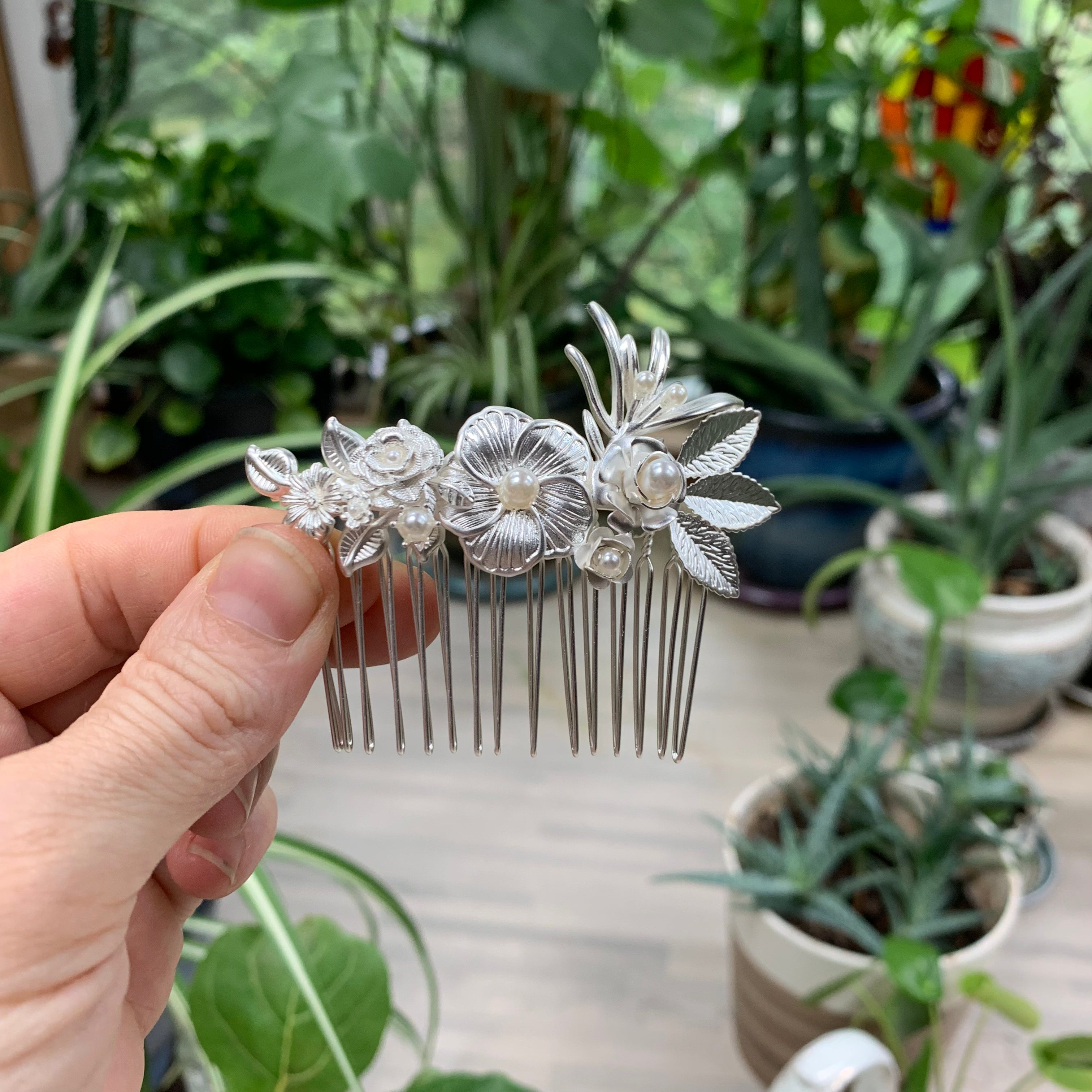 Field of Roses Hair Comb