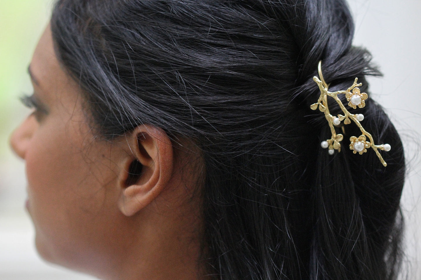 Royal Sakura / Cherry Blossom Branch Hair Prong