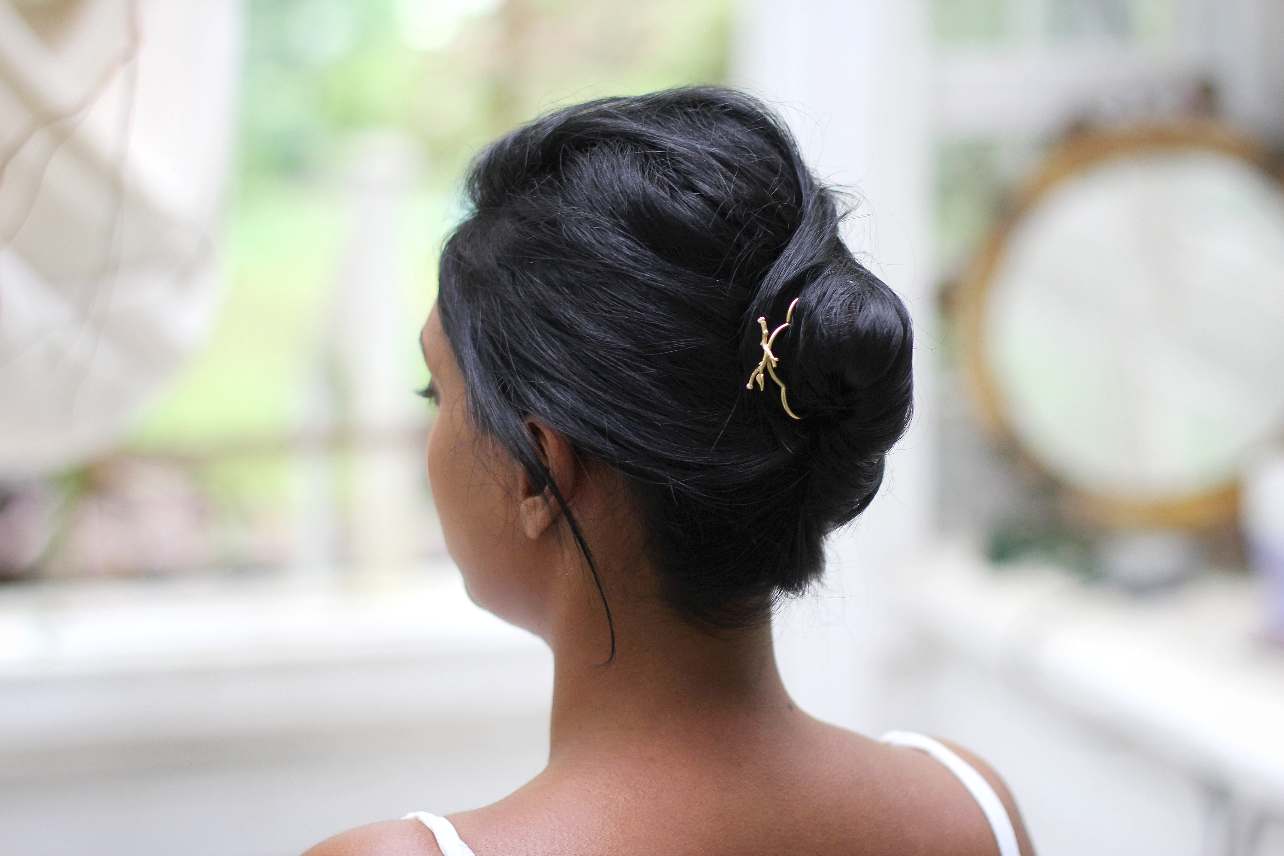 Tiny Branch & Seed Pearls Hair Prong