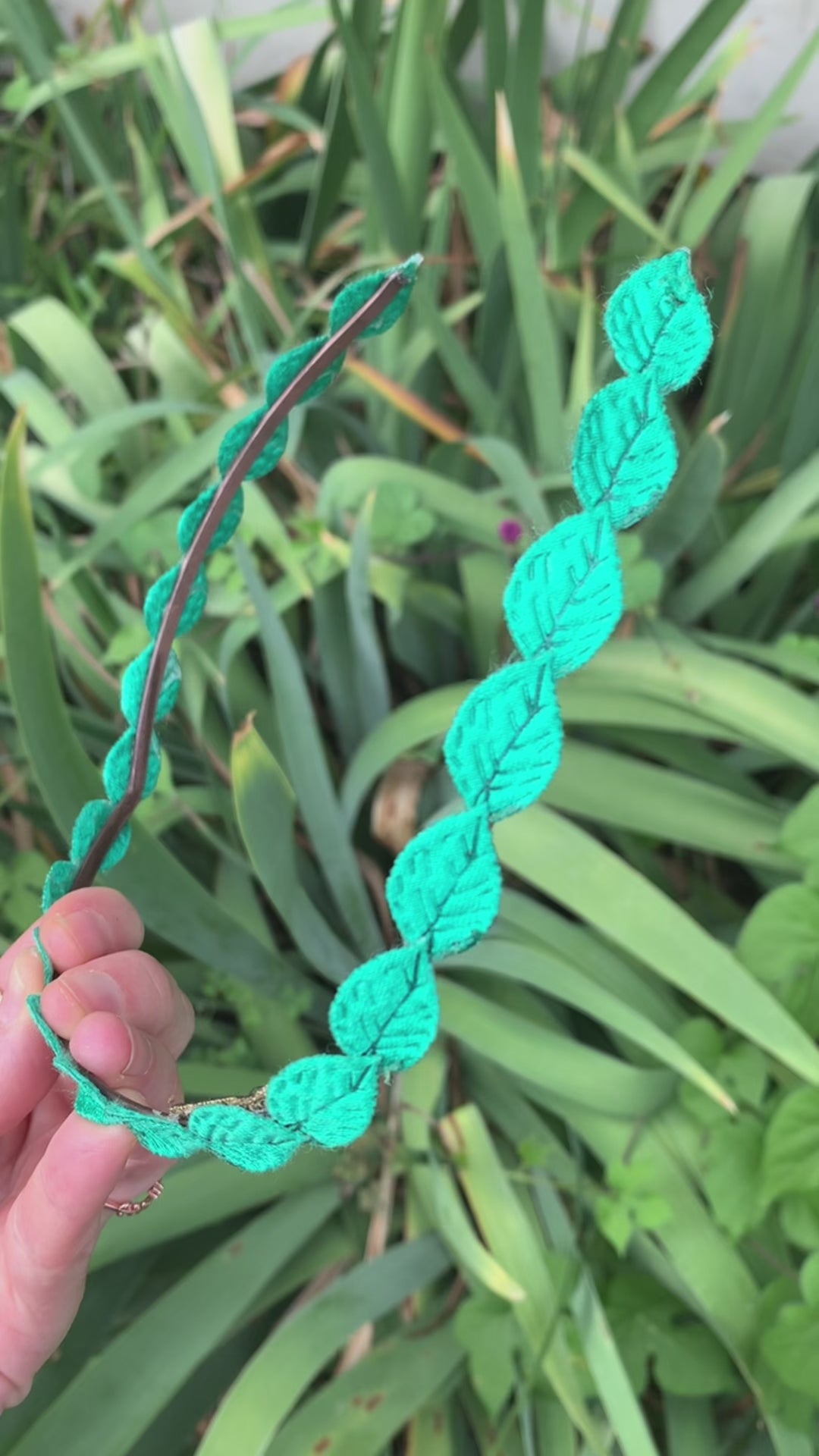 Preorder* Small Fabric Leaf Goddess Crown