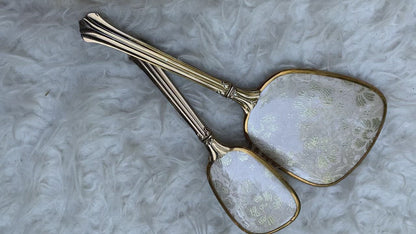 Antique Mauve Flowers Vanity Set