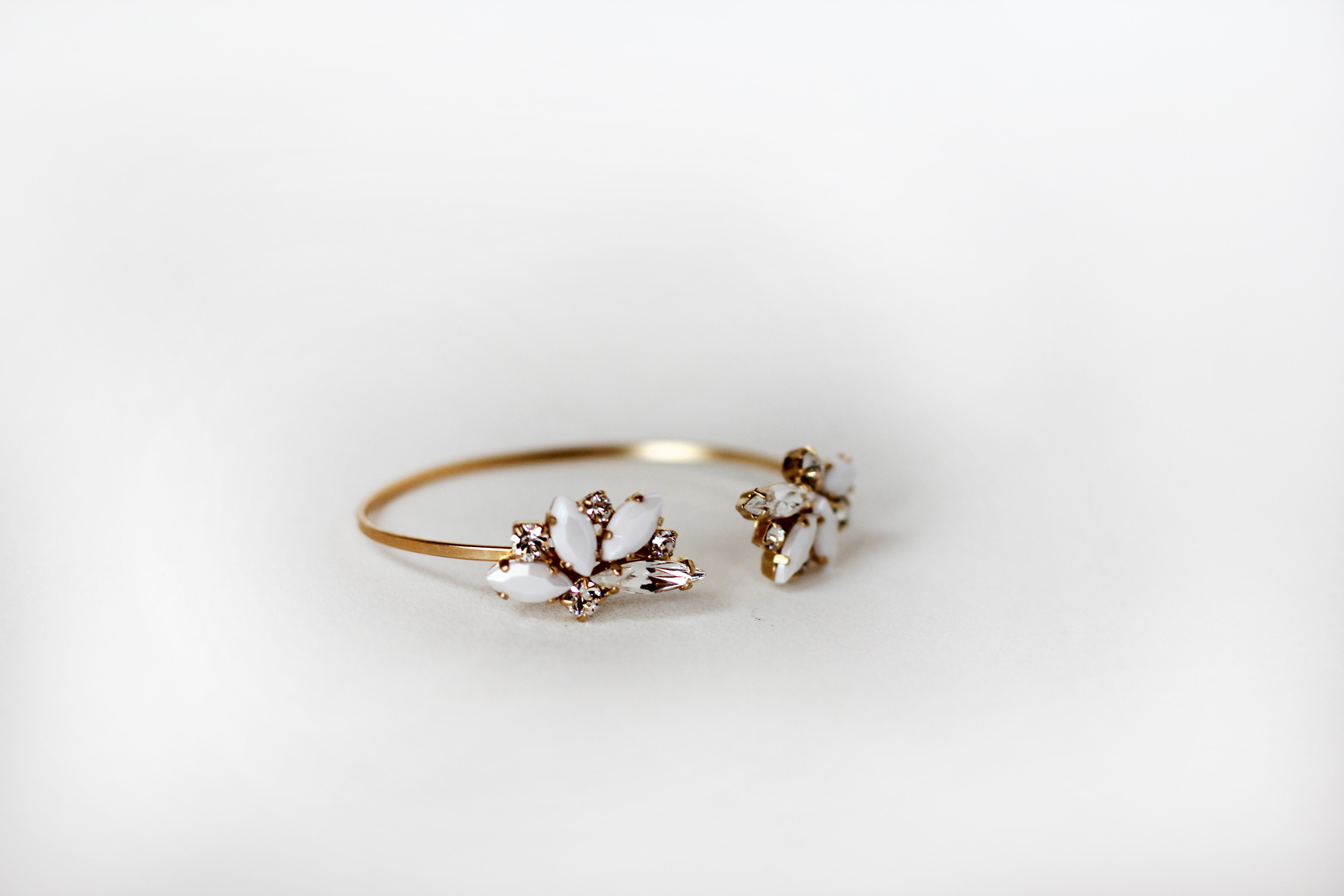 Preorder* Ophelia Crystals & Pearls Cluster Bracelet