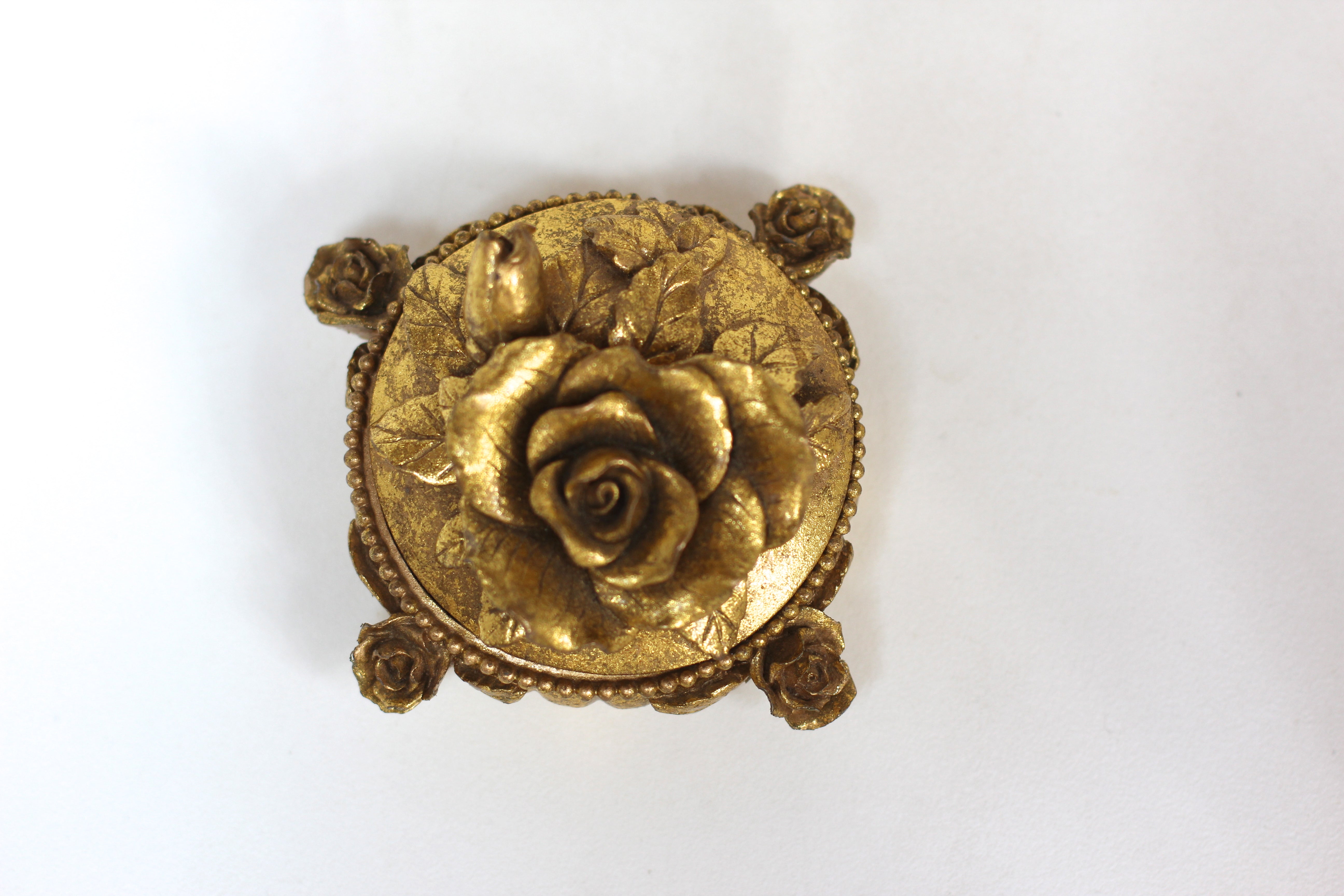 Roses Vintage Art Nouveau Jewelry Box