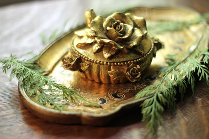 Roses Vintage Art Nouveau Jewelry Box