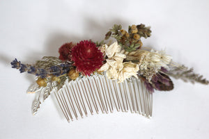 Preorder * Sunshine Dried Flowers Hair Comb