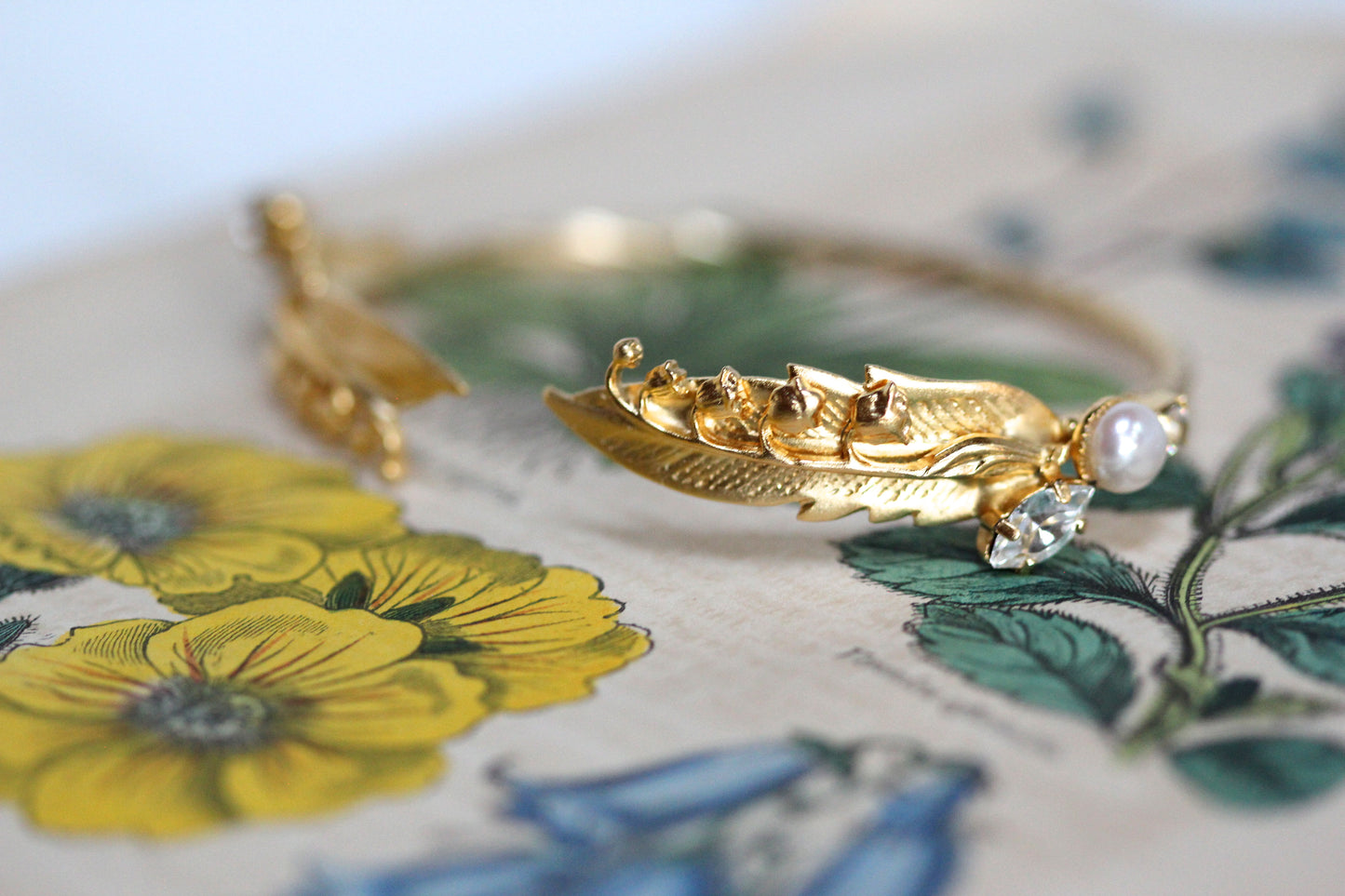 Feather Lily of the Valley Bracelet