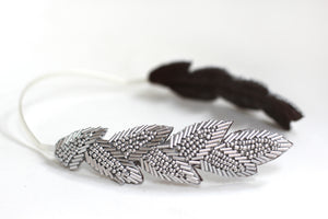 Beaded Leaves Goddess Crown