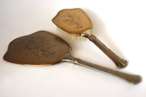 Antique Bronze Floral Vanity Set