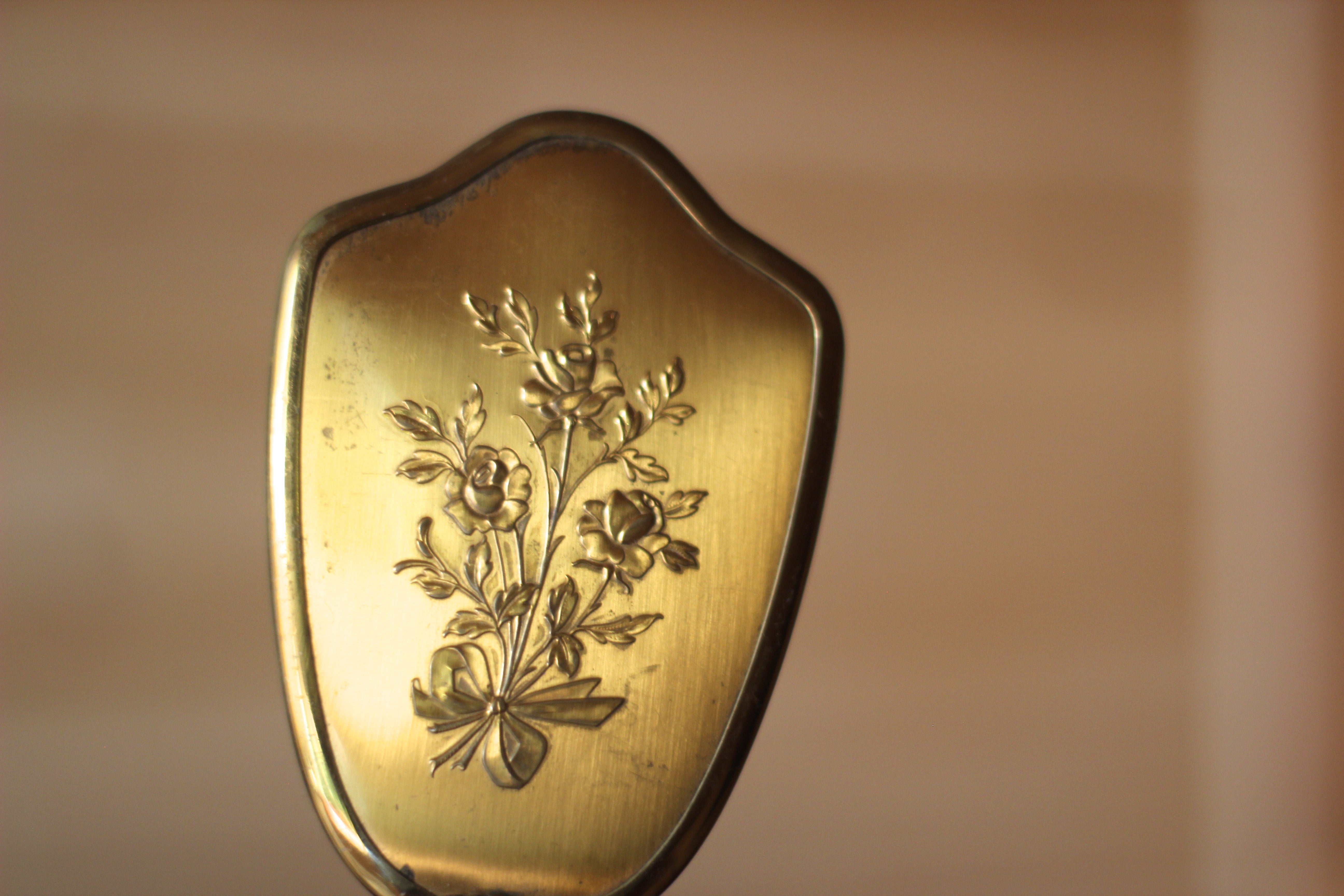 Antique Bronze Floral Vanity Set