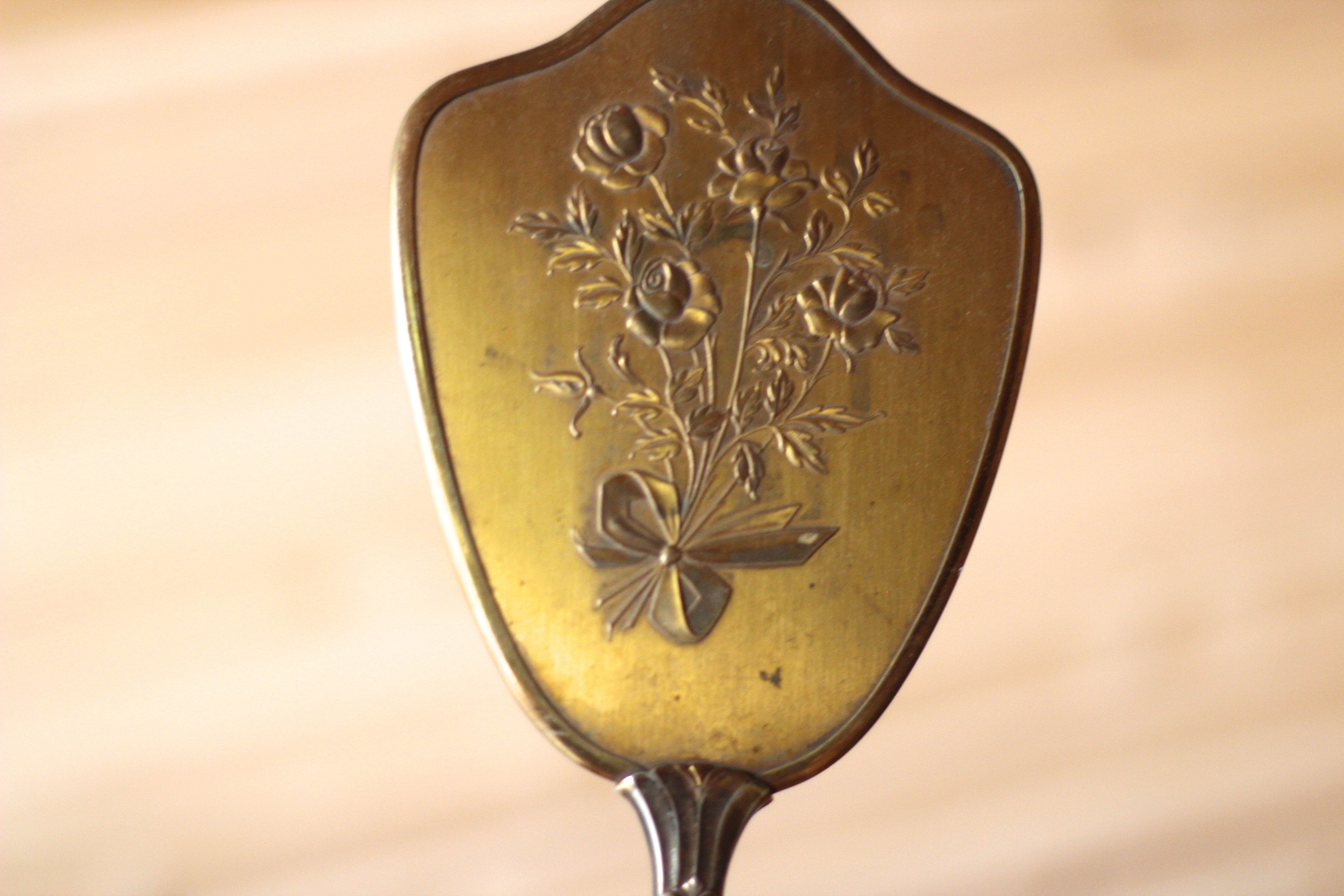 Antique Bronze Floral Vanity Set