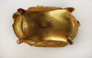 Unique Leaf Design Vintage Art Nouveau Jewelry Box
