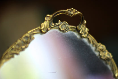 Roses Floral Antique Mirror Tray