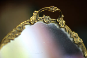Roses Floral Antique Mirror Tray