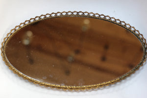 Simple Lace Antique Mirrod Tray #118
