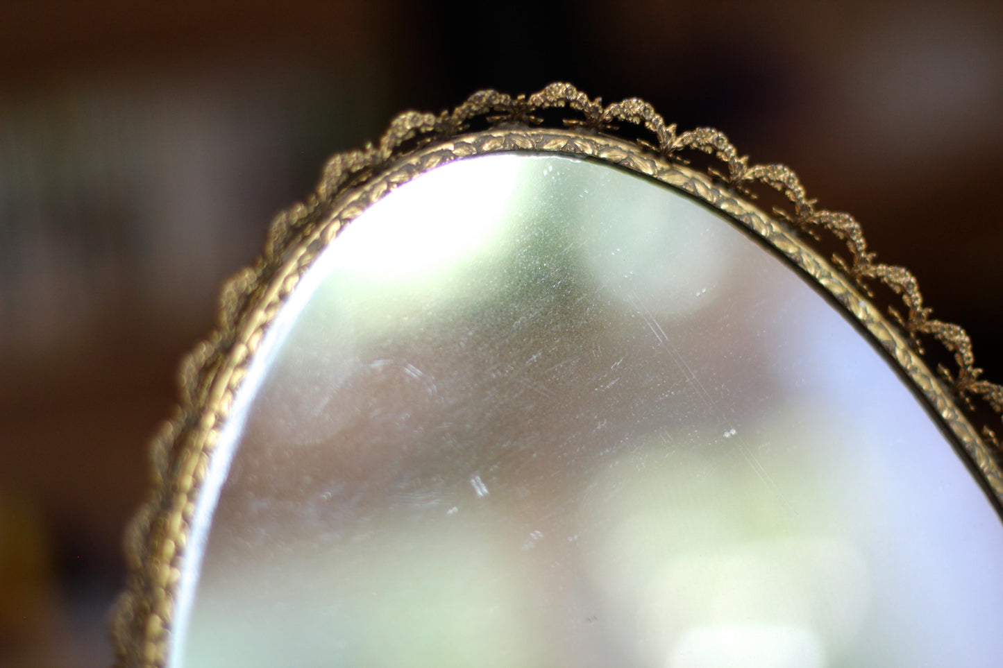 Simple Lace Antique Mirrod Tray #118