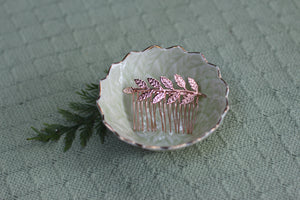 Antique Green Leaves Ring Bowl