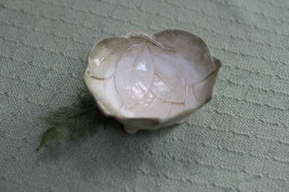 Green Leaves Ring Bowl Made In Italy Antique Porcelain Dish