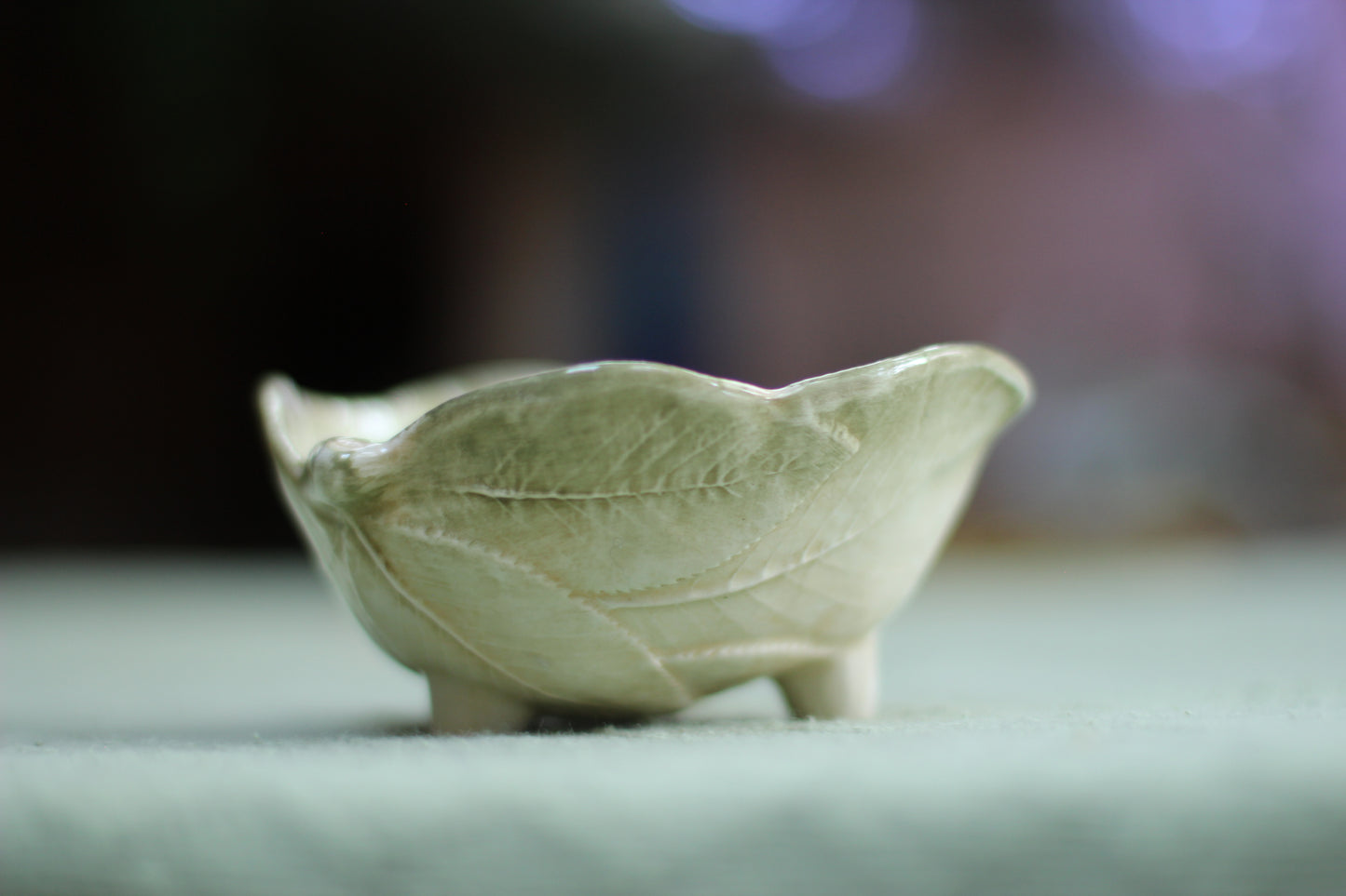 Green Leaves Ring Bowl Made In Italy Antique Porcelain Dish