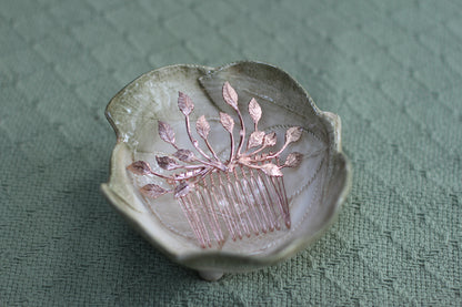 Green Leaves Ring Bowl Made In Italy Antique Porcelain Dish