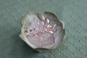 Green Leaves Ring Bowl Made In Italy Antique Porcelain Dish