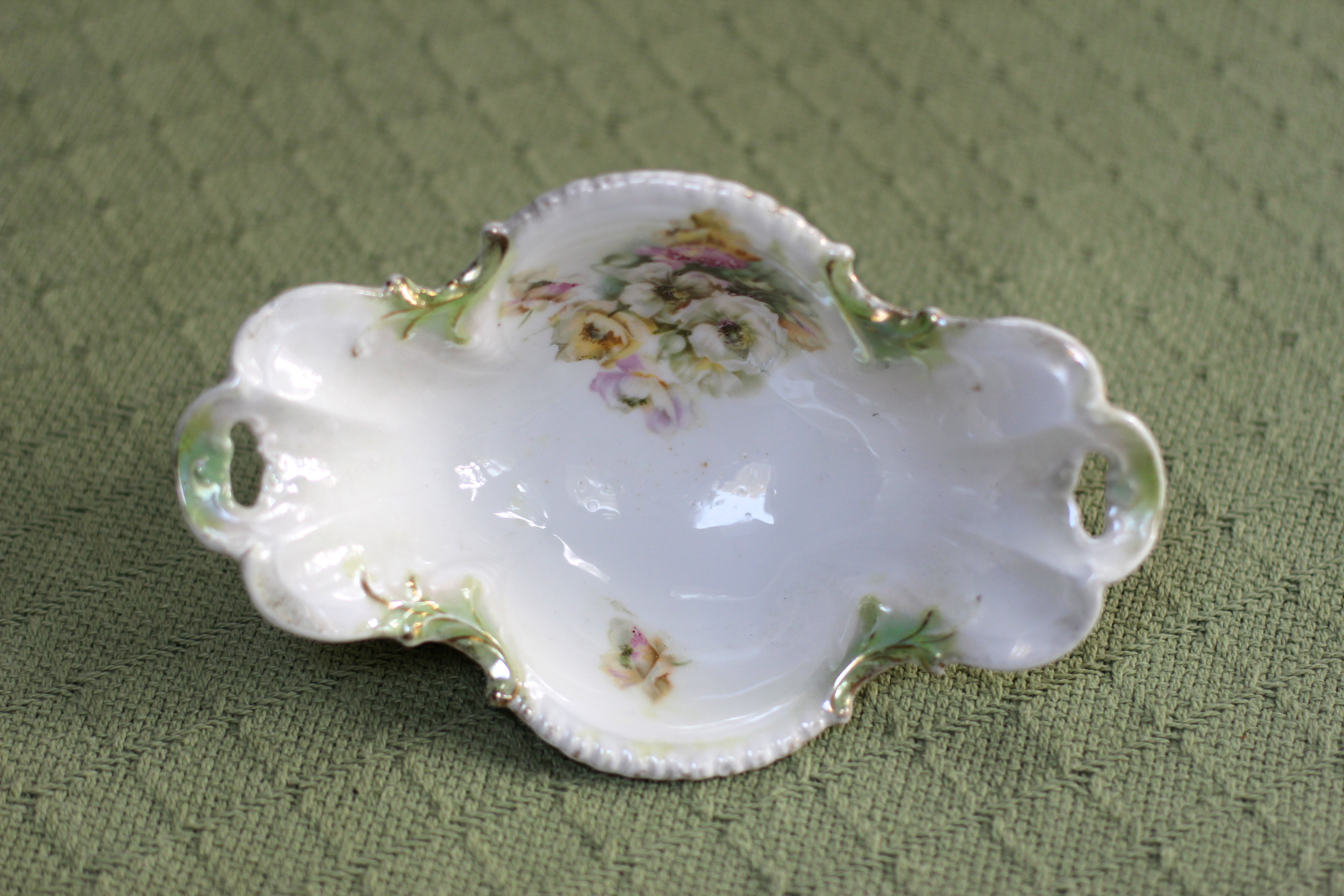 Antique Rare RS Prussia Floral Porcelain Bowl