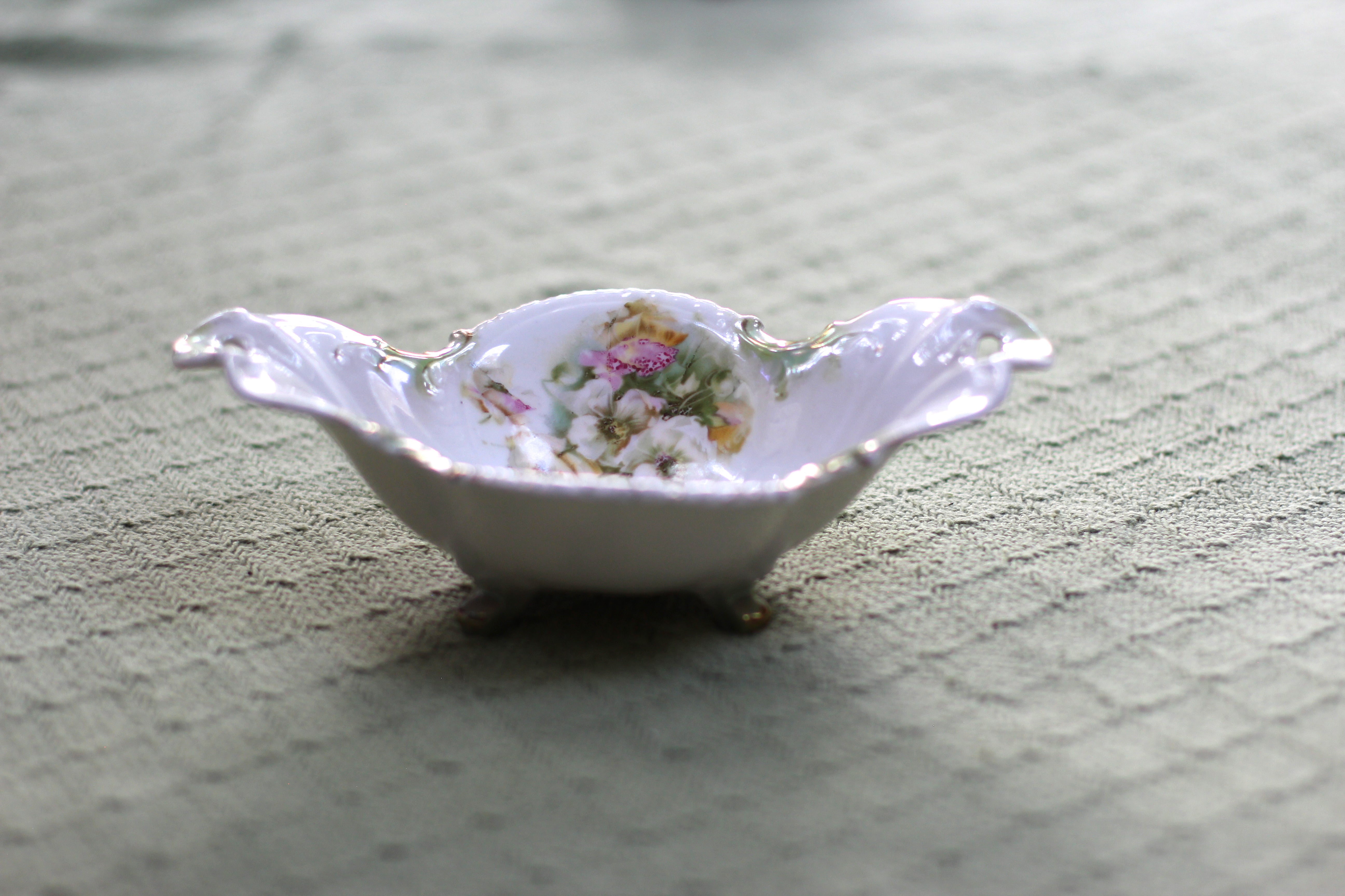 Antique Rare RS Prussia Floral Porcelain Bowl