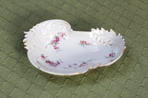 Bavarian Pink Roses Porcelain Ring Dish