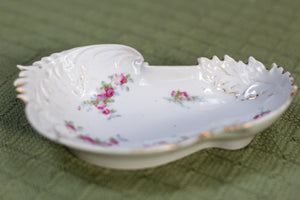 Bavarian Pink Roses Porcelain Ring Dish