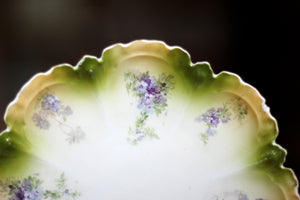 Purple Flowers Porcelain Dish