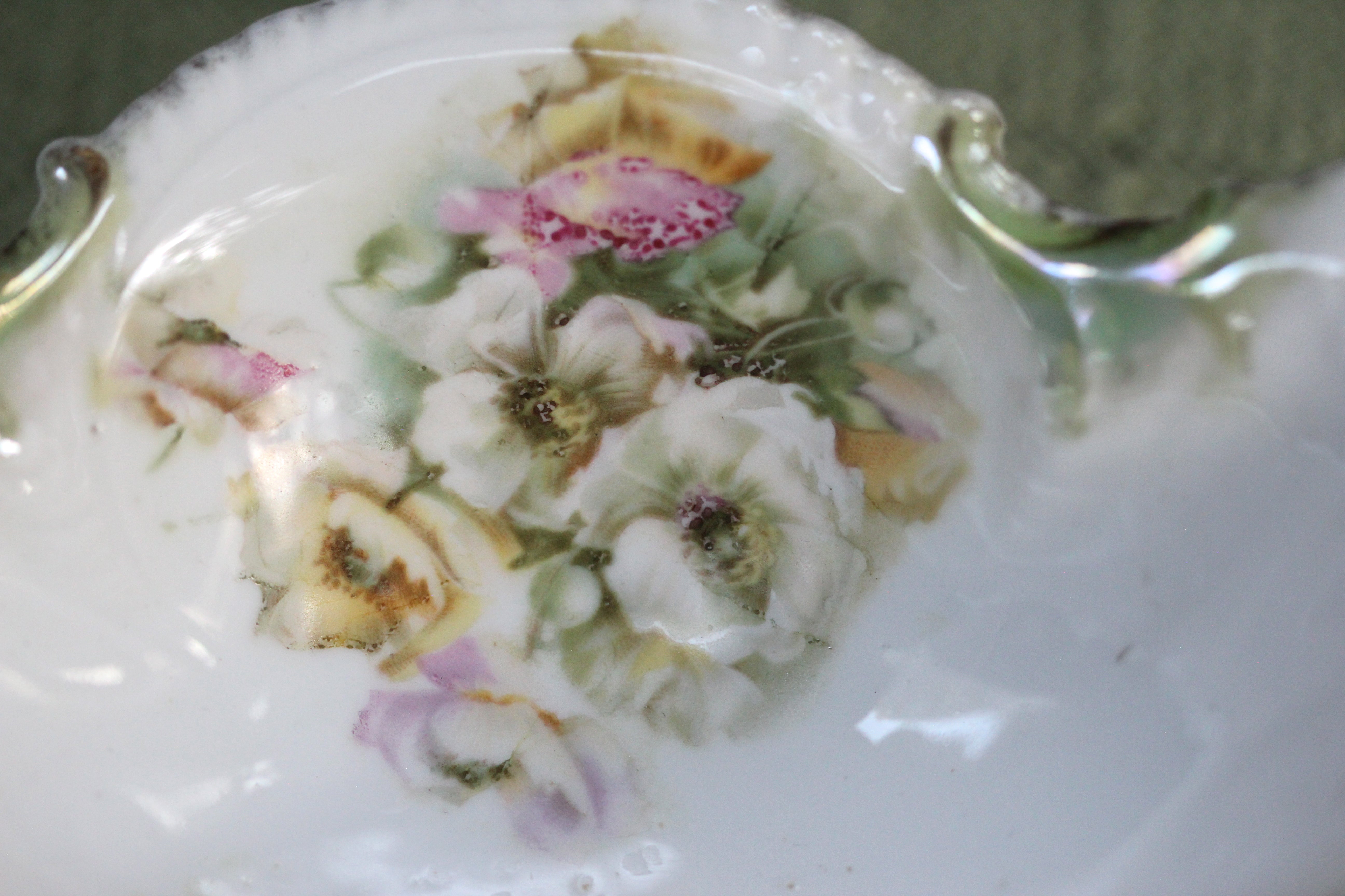 Antique Rare RS Prussia Floral Porcelain Bowl