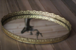 Lace Antique Mirror Tray #116