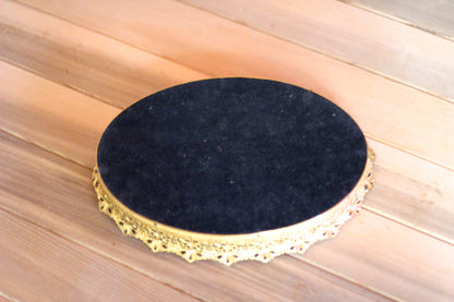 Filigree Floral Antique Mirror Tray #121