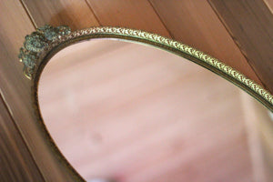 Dahlias Antique Mirror Tray
