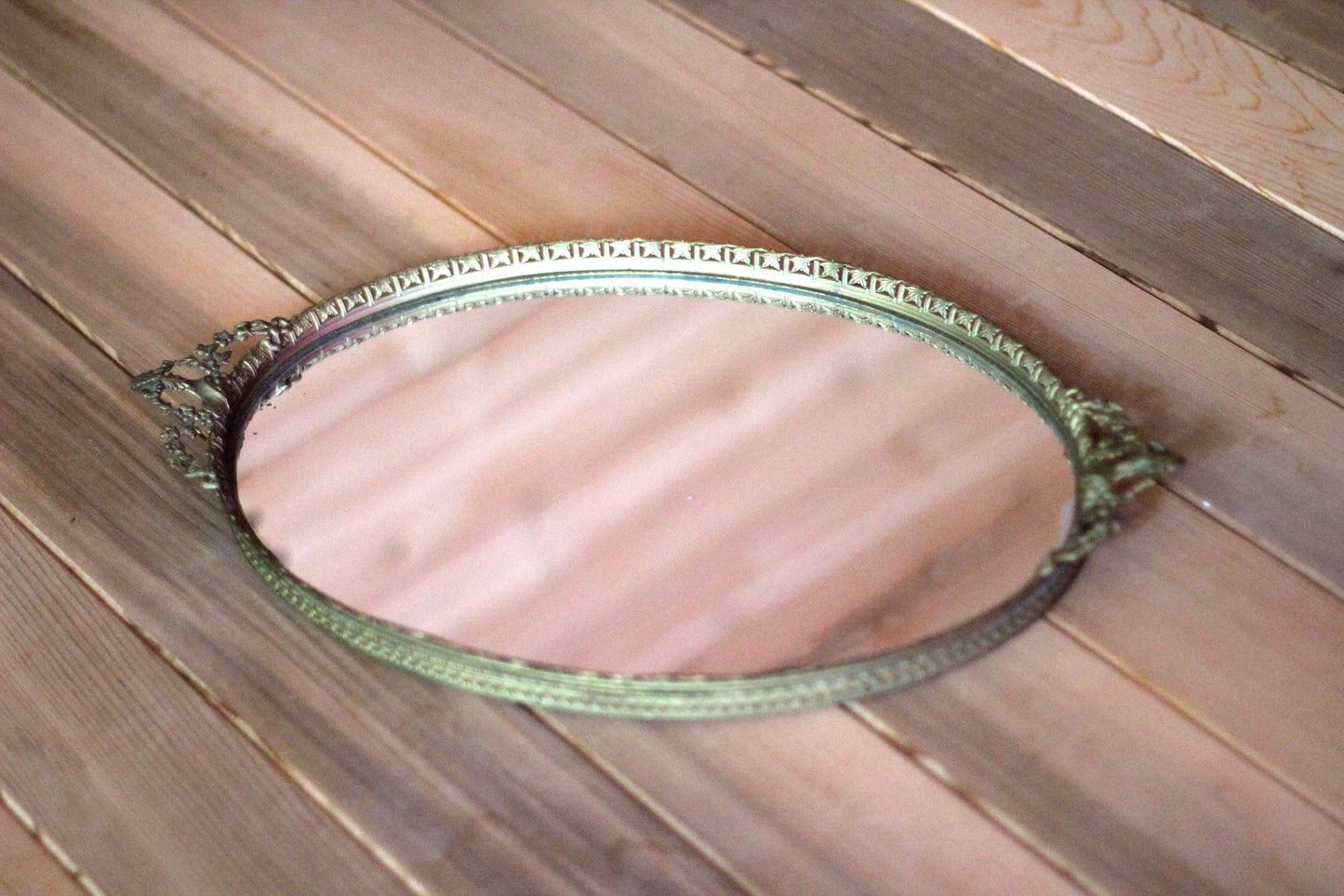 Victorian Antique Mirror Tray
