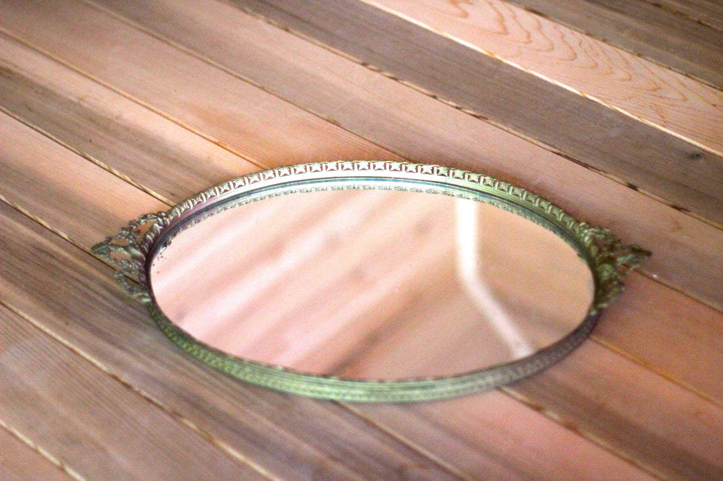 Victorian Antique Mirror Tray