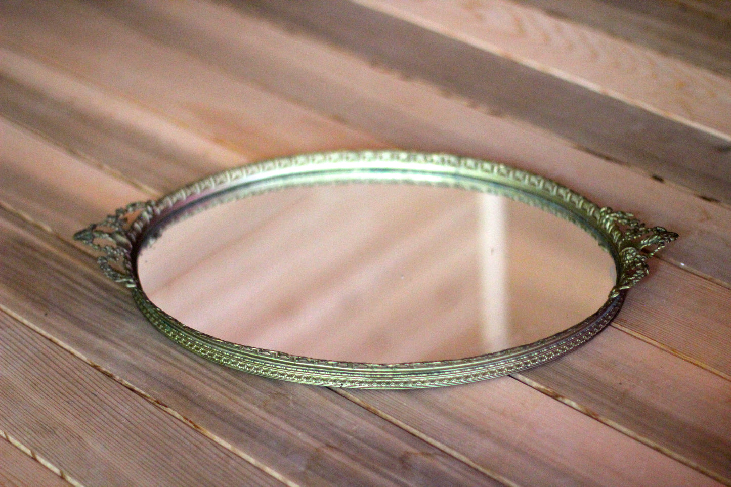 Victorian Antique Mirror Tray