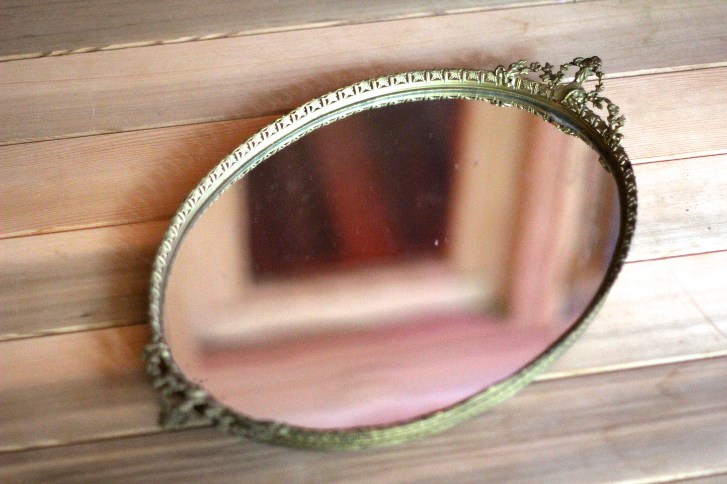 Victorian Antique Mirror Tray