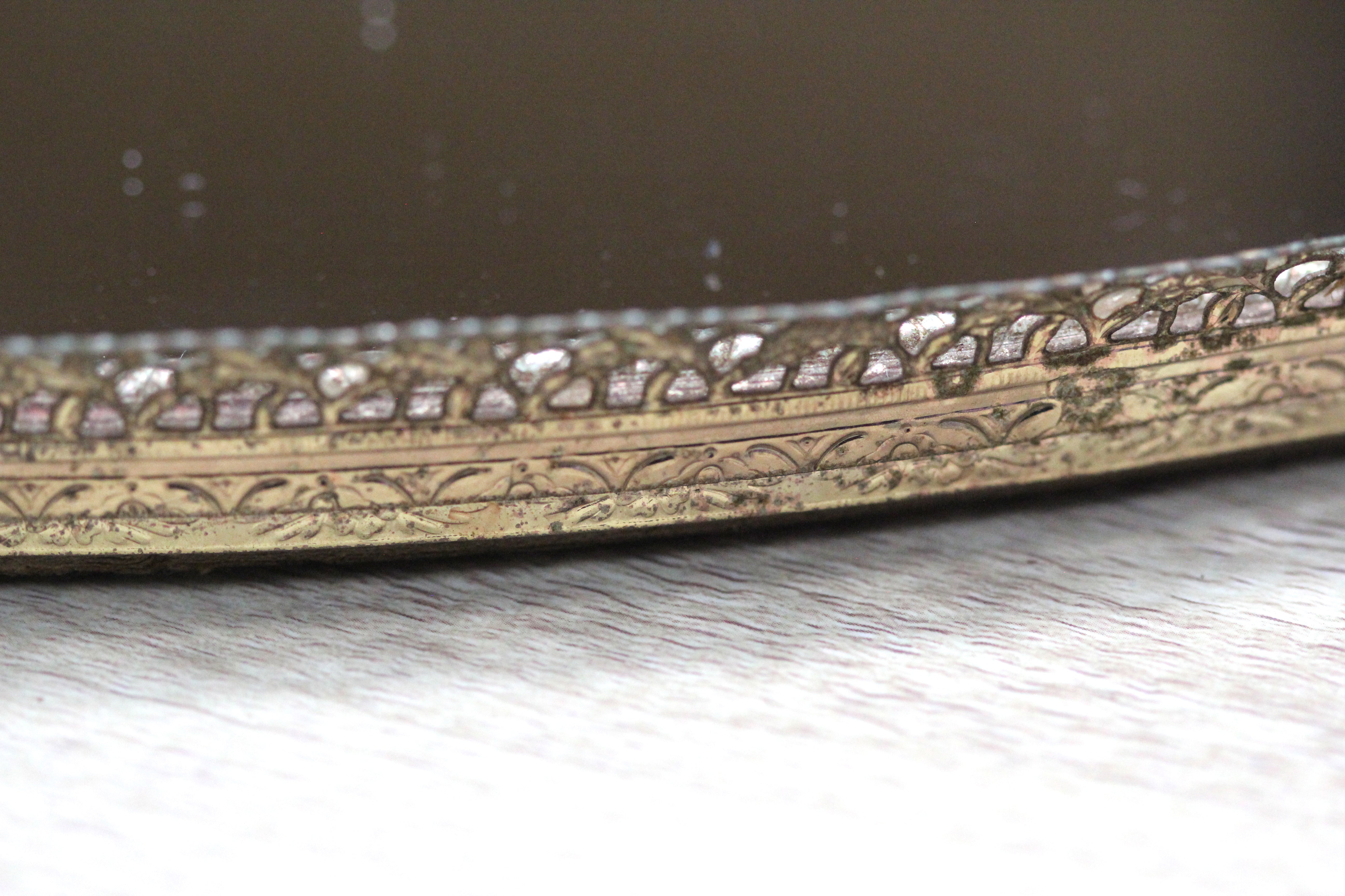 Blooming Roses Antique Mirror Tray